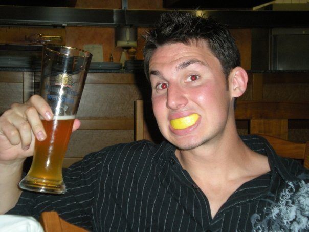 Brandon and his beer