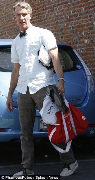 Love that Bill Nye the Science guy is dancing! Photo Cred: Phamousphotos/Splash News