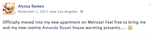 Officially moved in in West Hollywood! November 2011.