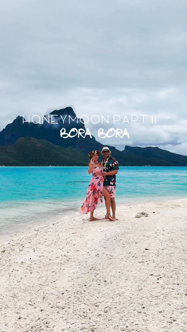 Honeymoon Part II: BORA BORA! Since I’ve already been to most token honeymoon destinations solo, I let my husband pick where we went together, and he specifically said, “Bora Bora”!

I wasn’t mad at all about this decision considering it’s my personal heaven of clear blue waters teeming with ALLLL the sea animals (cannot believe we got a surprise manta sighting!) and picturesque over water bungalows!

Speaking of which - this was the only island on our week long Variety Cruises trip where we stopped for 2 days, which means you could hop off and splurge to stay at a bungalow if that’s your romantic dream!

Or another option is doing what we did and look for either a day pass at a resort, orrrr one that will let you just hang there if you buy lunch! 😉

But you DEFINITELY need to do the lagoon tour, which was one of the optional excursions with Variety Cruises! Not only did we see manta rays, but also some reef sharks, sting rays, eagle rays, and a cute underwater rock sign that says “I love Bora Bora”!

Also FYI there is a really pretty free public beach called Matira, and a “beach club” (it’s a restaurant but that’s its name) with delicious fresh sashimi!

Also, his vibe is relaxing while mine is constant activities, so Bora Bora was the perfect place for both of us! 

Have you been to Bora Bora? Is it on your bucketlist?

#borabora #frenchpolynesia #varietycruises # collab #mylifesatravelmovie #honeymoon #honeymoontour #honeymoondestination