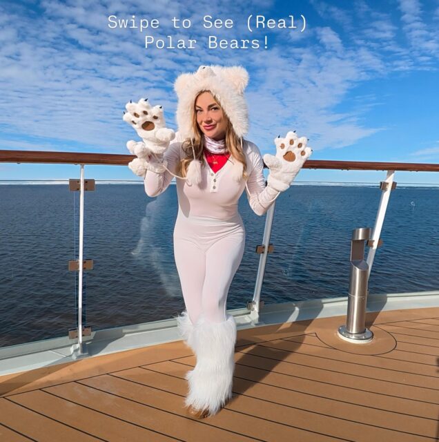 Swipe to see the Polar Bears we got to see in the Arctic! 🐻‍❄️ 

The first 4 photos are mine (captured with a 550 mm lens from 500+ meters away and heavily edited and enhanced for clarity!) check out the reel before this one to see what it was like trying to take a long distance photo from a moving boat!

The rest of the photos were captured by one of the many amazing crew members @stevenrosephotography who was kind enough to always immediately airdrop us his pictures after taking them! 

More disclosures: these photos look like we were close to them but we weren’t - Norway has strict rules and regulations to prevent disturbing these nearly endangered animals, whose biggest threat is climate change. In fact, if you’re on a land or zodiac tour and a bear is spotted, you have to immediately go back to the ship!

It also took us several days and endless hours searching with binoculars  to see them in Svalbard, and it happened to be the day we decided to all dress up like polar bears! So imagine having a polar animal onesie party and suddenly getting called to go out to the deck to see a real polar bear! In my mind, we manifested them into existence!

We saw a total of 5 bears: two sets of mama and cubs, and then the swimming male (all separate locations), and I still cannot believe it!

I’m so in awe of the polar bears that I’m already eyeing a trip to Churchill and Greenland 👀 possible also to see some Belugas!

*The very last photo is from Steve’s trip to Churchill!

Have you seen a polar bear? Is it on your bucketlist?

Lots more Arctic content coming - please be sure to follow me @mylifesatravelmovie for rare, unique, adventure destinations and experiences, and @mylifesatraveltribe if you’d like  to join me on one!

#svalbard #thearctic #polarbears #mylifesatravelmovie