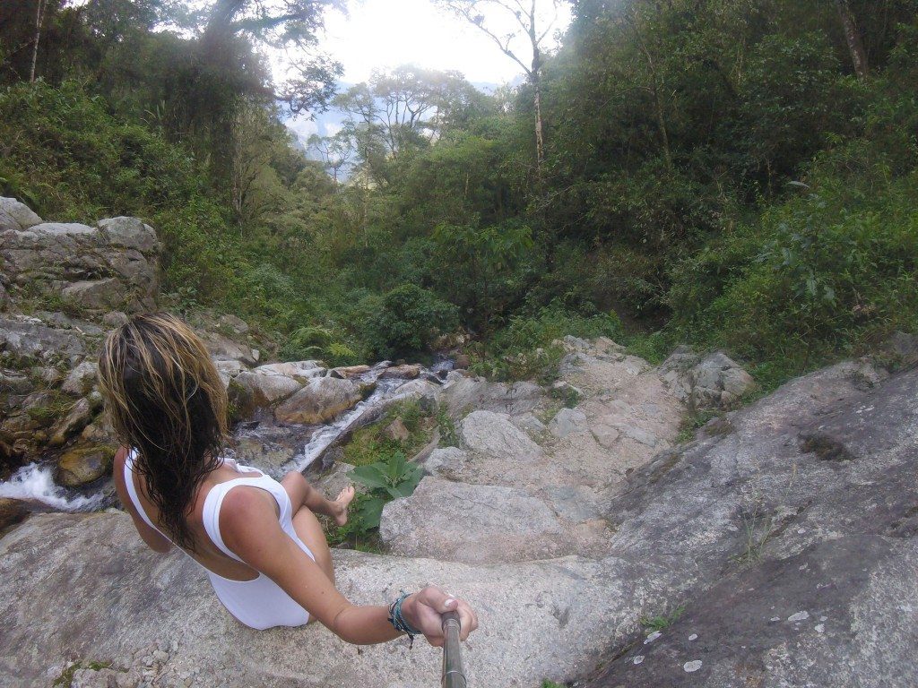 There were no showers...just a waterfall...