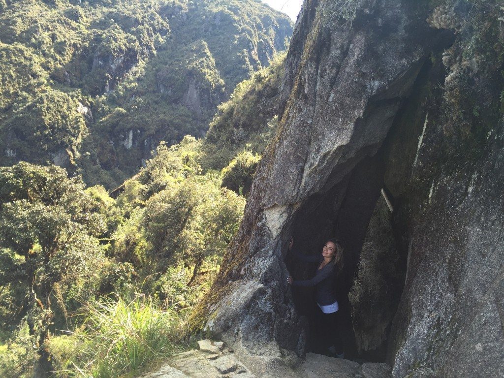 I'm just wondering how they happened to build the trail through a stone tunnel...