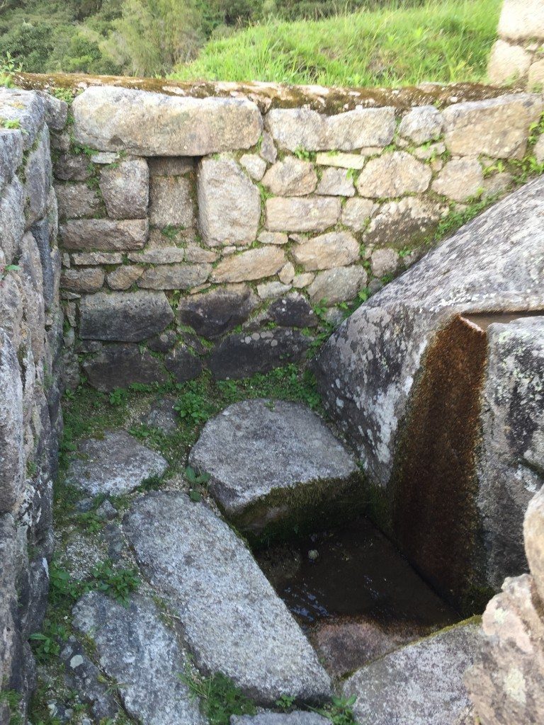 There were about 15 of these "stone bath" cubicles in a row going down the steps