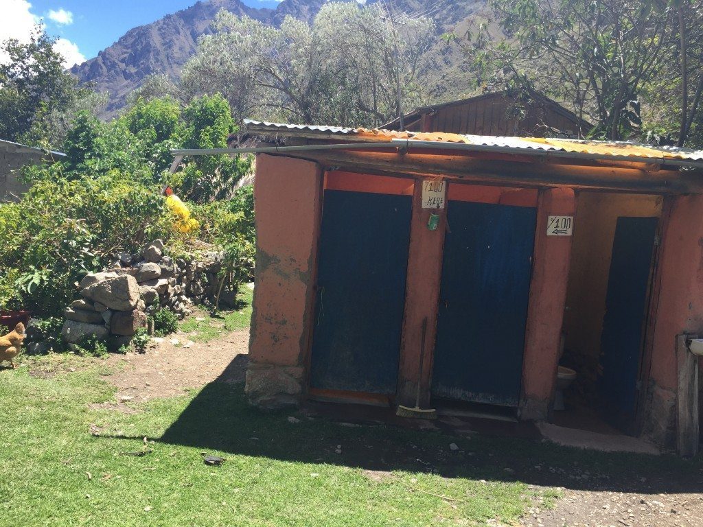 These were the bathrooms, cute on the outside...let's not talk about the inside...