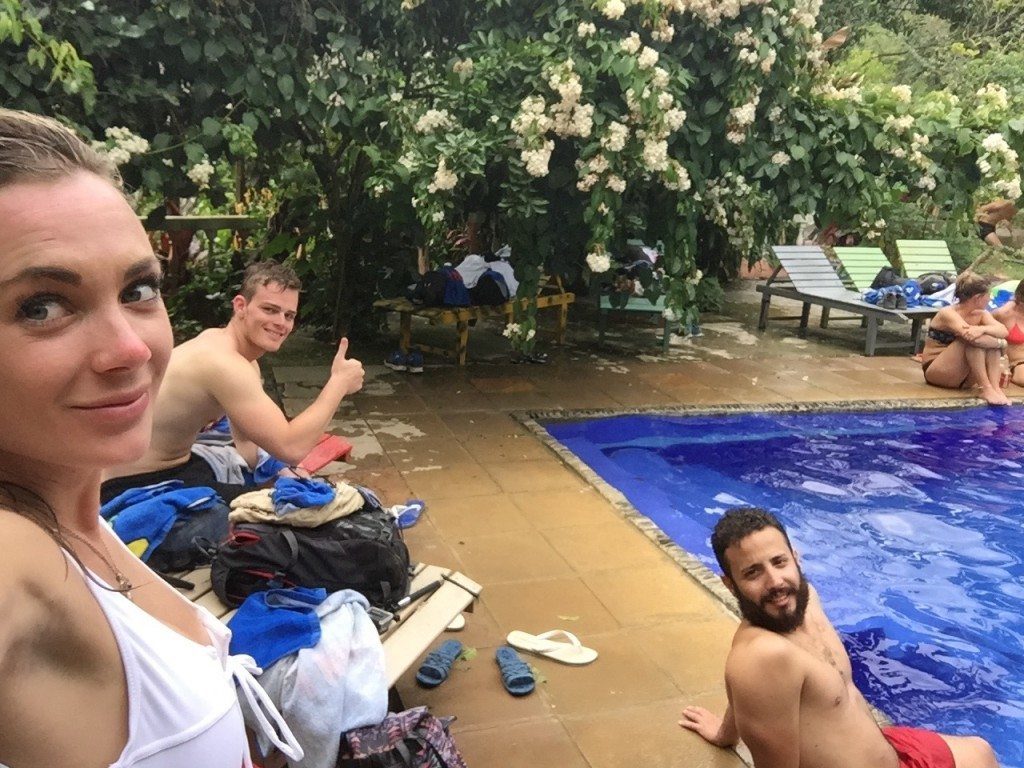 Just hanging at the pool with my new homies