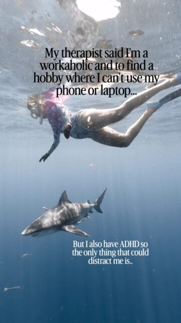 My therapist said I’m a workaholic with ADHD and to find a hobby where I can’t use my phone or laptop that will also keep me captivated for hours, so behold! My new hobby of shark diving! 🦈💖

Unlike regular diving, snorkeling, or swimming, you must always be highly alert, ready to respond, and on the go if you want to try to keep up with them! 

The ultimate workaholic-ADHD-adventurer’s dream hobby, do you agree?

[DISCLAIMER] Yes sharks can be dangerous, but only when provoked or taunted with food. I have extensive experience around sharks and apex predators, and a degree in animal science, all of which I use to promote positive awareness and protection for sharks and other misunderstood animals! 

Happy Shark Week!

————-

For anyone new here: Hi! I’m Alyssa Ramos of @mylifesatravelmovie - one of the most traveled and most experienced solo female travelers in the world! I’ve been to 146 countries so far over 12 years, and love rare destinations and animals! My goal is to inspire you to travel off the typical path and to shatter negative stereotypes about “dangerous” destinations. Follow me for expert tips and inspiration! 

Mylifesatravelmovie, mylifesatravelmovie, OG travel influencers, shark week