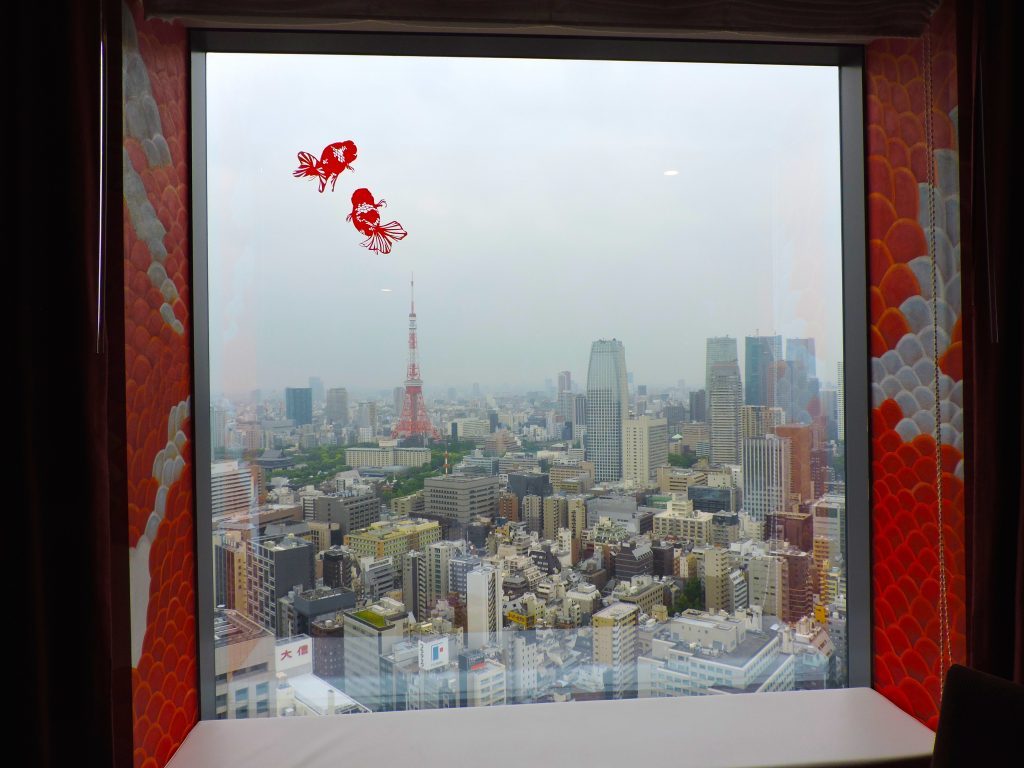 Park Hotel Tokyo goldfish window