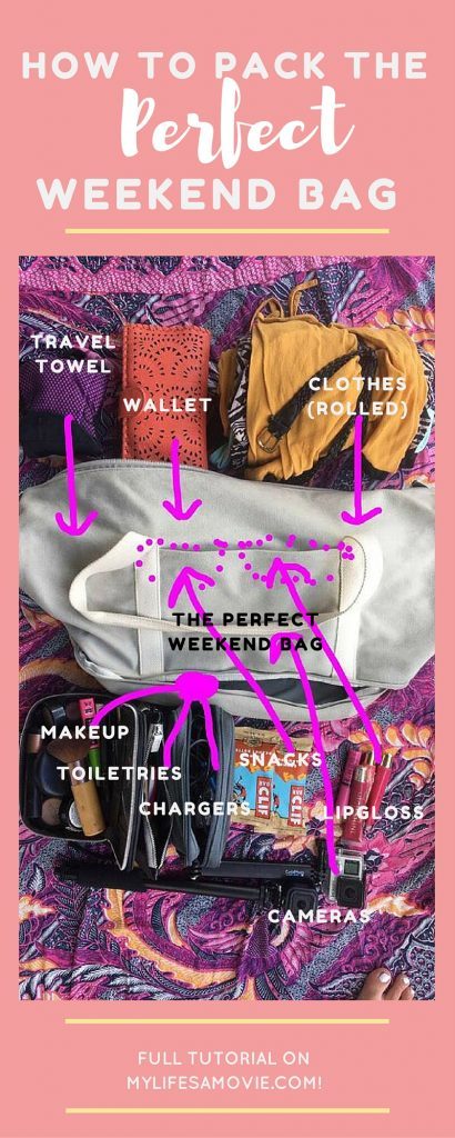 How to Pack the Perfect Weekend Bag mylifesamovie.com