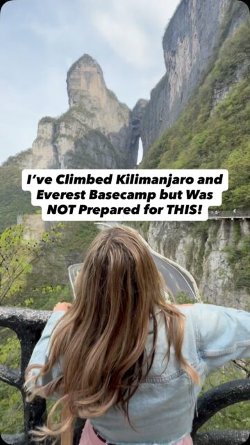I’ve climbed Kilimanjaro and Everest Basecamp with no fear of heights issues at all, then I got to China and suddenly developed jelly legs and vertigo 😳😂

Out of the 145 countries I’ve been to so far, China by far wins for most extreme adrenaline activities, especially at extreme heights!

Everyone does them so casually there too, even in dresses like me, so maybe I’ve found my adventure people!!

I’m already planning to go back to China. I love it that much. Have you been? Wanna join us?

————-

For anyone new here: hi! I’m Alyssa Ramos of @mylifesatravelmovie - one of the most traveled and most experienced solo travel women in the world! I’ve been to 146 countries so far over 12 years, and love rare destinations, and my goal is to inspire you to travel off the typical path. Follow me for expert tips and inspiration!