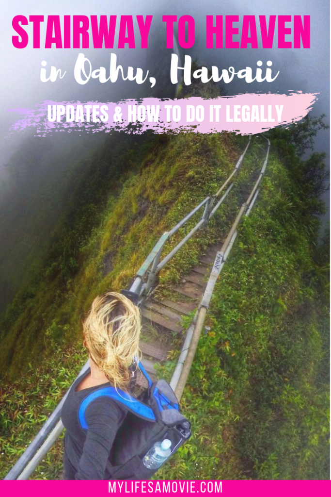 The Stairway to Heaven in Hawaii is one of the most breathtaking (and terrifying) hikes I've ever done. After doing it, I unfortunately discovered that it's illegal (find out why in the post) and was fined $1000! But there's a legal "back way" to do the Stairway to Heaven. Info on the trail that goes up the back way is in this post!