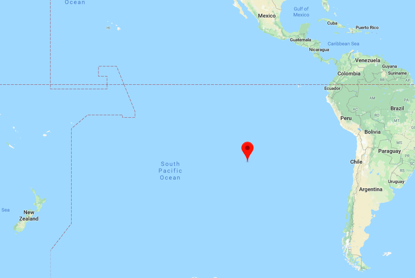 Где находится остров пасхи на карте