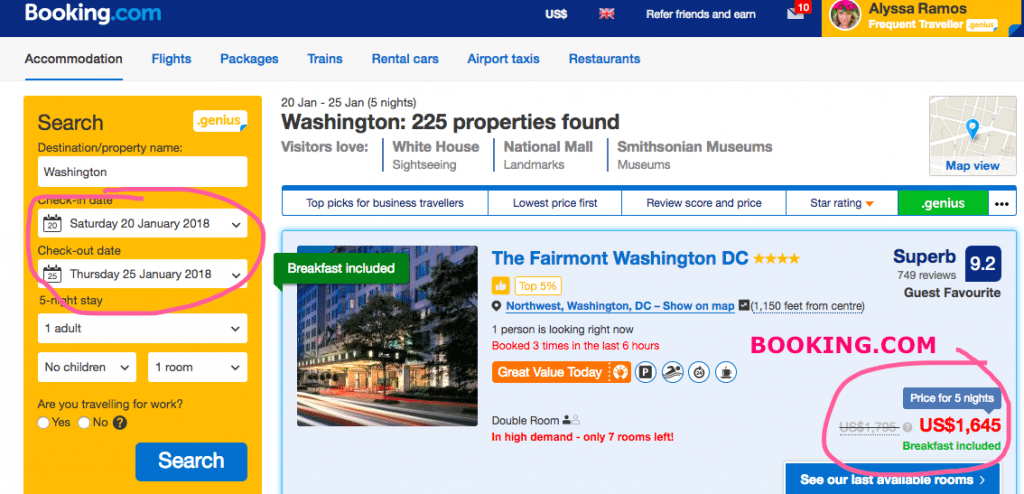 Tripvalet comparison DC