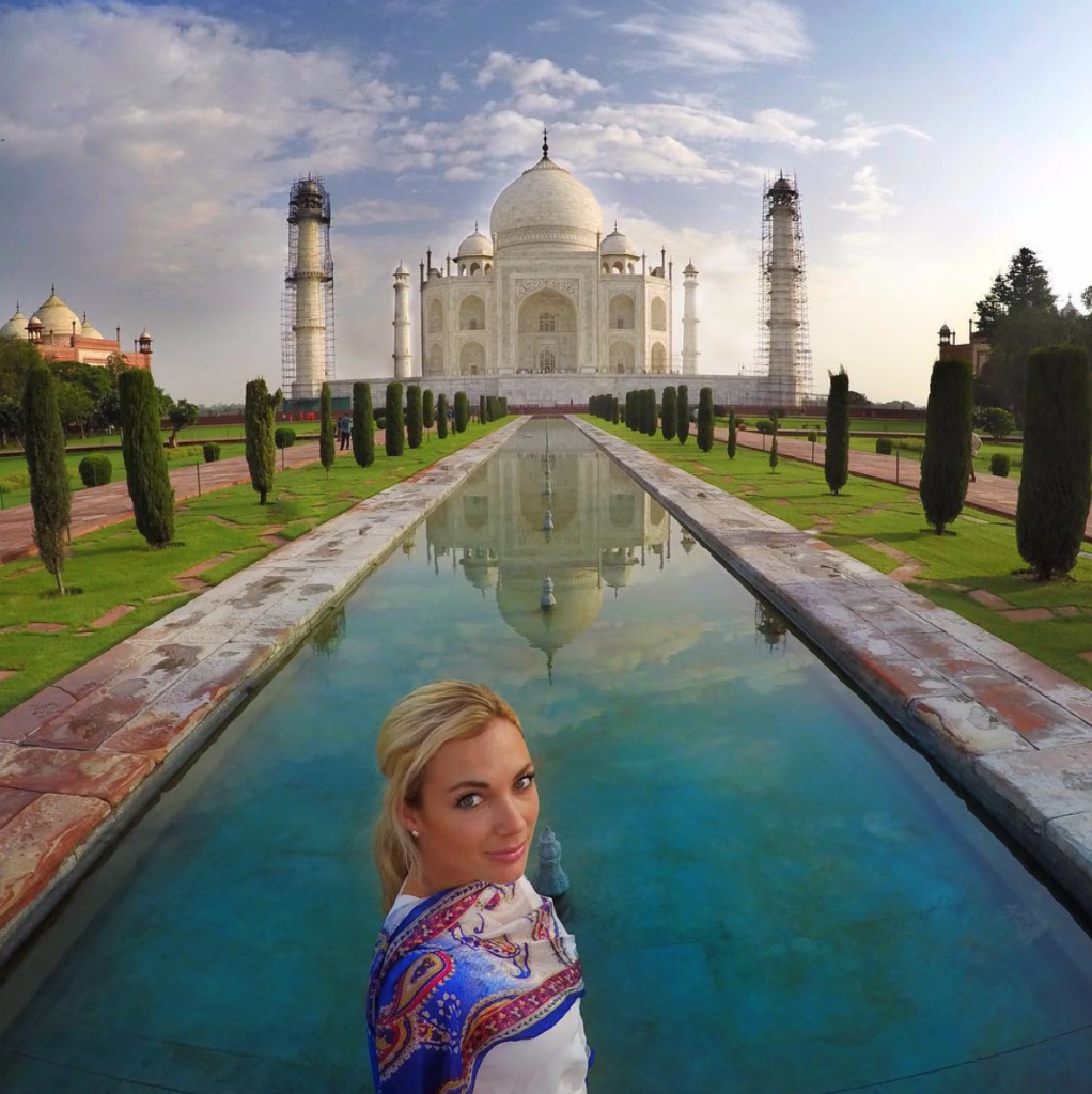 Female Traveler in one of the top destinations, India, with a good US exchange rate