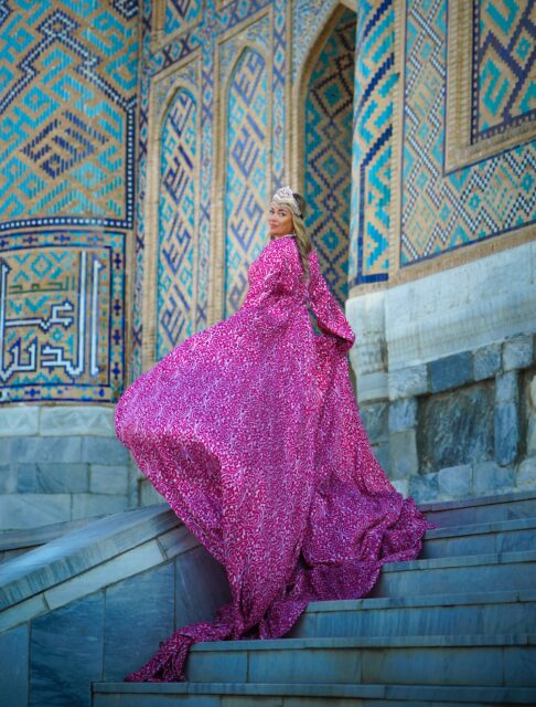 Samarkand the second time was even more magical! Since I went here last year, they’ve now started doing these “flying dress” photoshoots at Registan Square for around $67, which was definitely worth it!

Go super early (6:30-8) to avoid anyone in your photos AND to avoid annoying other travelers trying to take photos 😬

We also got a few group pics with the Travel Tribe! It’s definitely been extremely fun being here a second time with them!!

Photography company tagged as a collaborator!

Would you do this or nah?

———

Uzbekistan, Registan Square, Samarkand, group trips, solo female traveler, mylifesatravelmovie, Alyssa Ramos