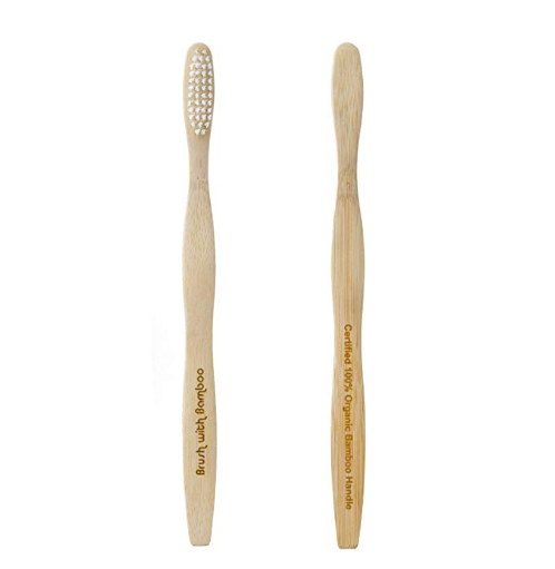 Bamboo toothbrushes are an eco-friendly way to keep you teeth clean while traveling.