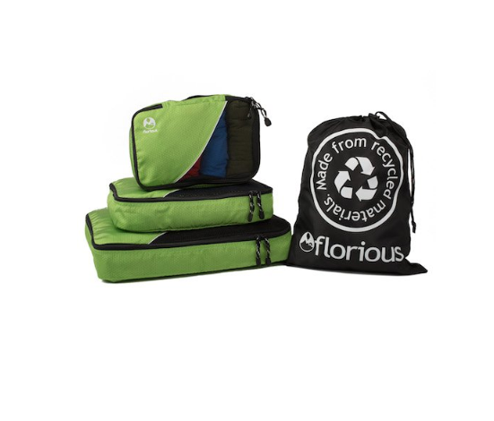 Eco-friendly packing cubes will make packing a breeze.