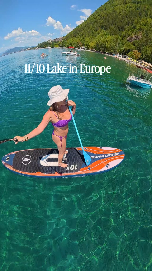 Add Lake Ohrid in North Macedonia to your "affordable European water destinations", especially if you're not a fan of salt water and chaotic crowds!

[Comment "Balkans" and I'll send the full itinerary!]

You can reach it by renting a car, taking the bus, or booking a tour, and I've written out all the details, tips, and itinerary! 

This is probably the prettiest lake I've seen in Europe, and I've been to almost every European country!!

Would you go here??

◇◇◇◇◇◇◇◇◇◇

For anyone new here, hi! I'm Alyssa Ramos of @mylifesatravelmovie, one of the very first "travel influencers" and now one of the most traveled and most experienced solo female travelers in the world! I've been traveling and creating content for 14 years now, in over 150 countries, and i specialize in solo female adventure travel, and misunderstood destinations! Follow me for unique places, useful tips, and to join my trips!