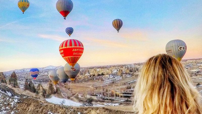 hot air balloons in Cappadocia Turkey