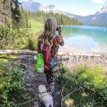 Girl hiking in Banff National Park