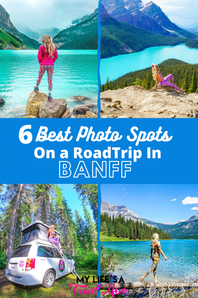 Here's the 6 best photo spots to see on a road trip in Banff National Park! Includes several maps, and crucial tips for seeing Banff when it's not super crowded!