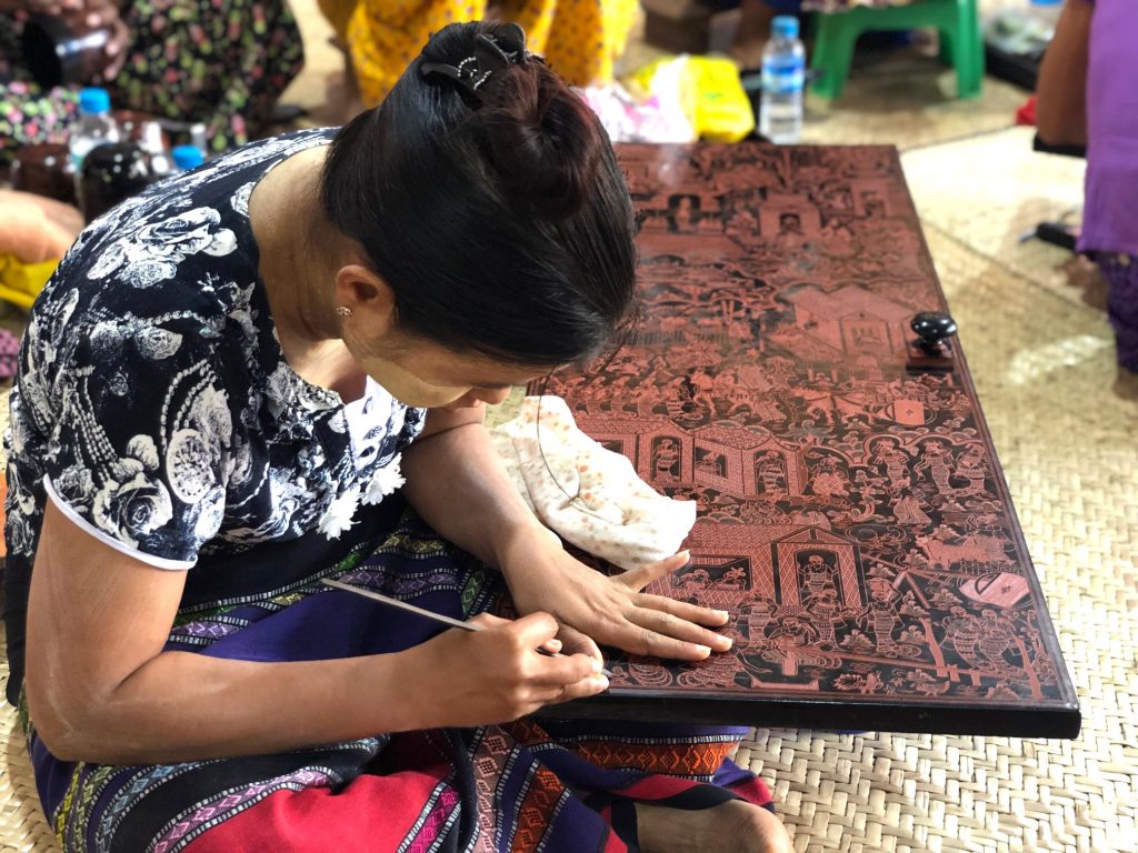 lacquerware factory in bagan myanmar