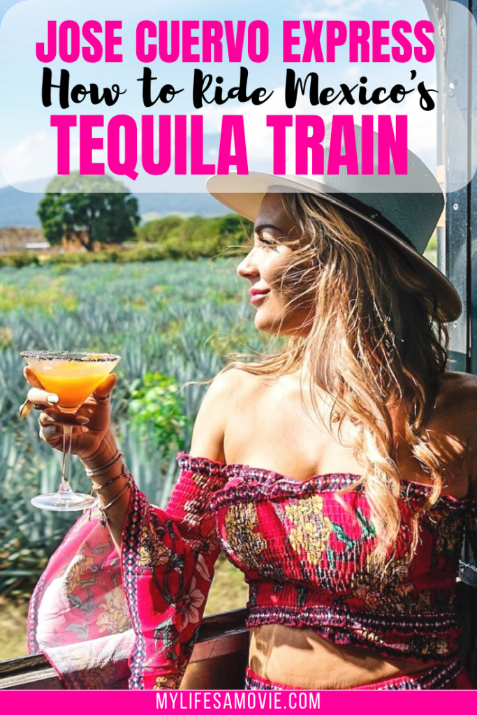 That's right! Jose Cuervo has a tequila train that will take you on a two hour ride slash tequila tasting from Guadalajara to Tequila, Mexico! It includes unlimited drinks and gorgeous views of the agave fields! Find out what it's like on board the tequila train, info on how to book it, and what's included in the tour of the distillery and Tequila Magic Town in this post!    #tequila #tequilatrain #josecuervoexpress #bestsolotravel #solotravel #mexico #traveltips 