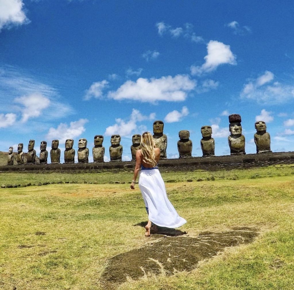 solo traveler at easter island