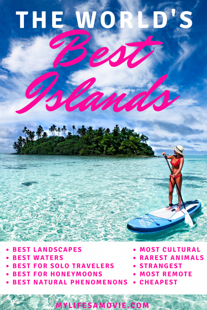 Extensive in-depth list of the World's Best Islands, featuring 35 islands in several categories! Including best islands for; solo travelers, couples/honeymoons, landscapes, waters, culture, natural phenomenons, rarest animals, strangest notoriety, cheapest, most expensive, and most remote islands!
