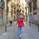 empty streets in gothic quarter