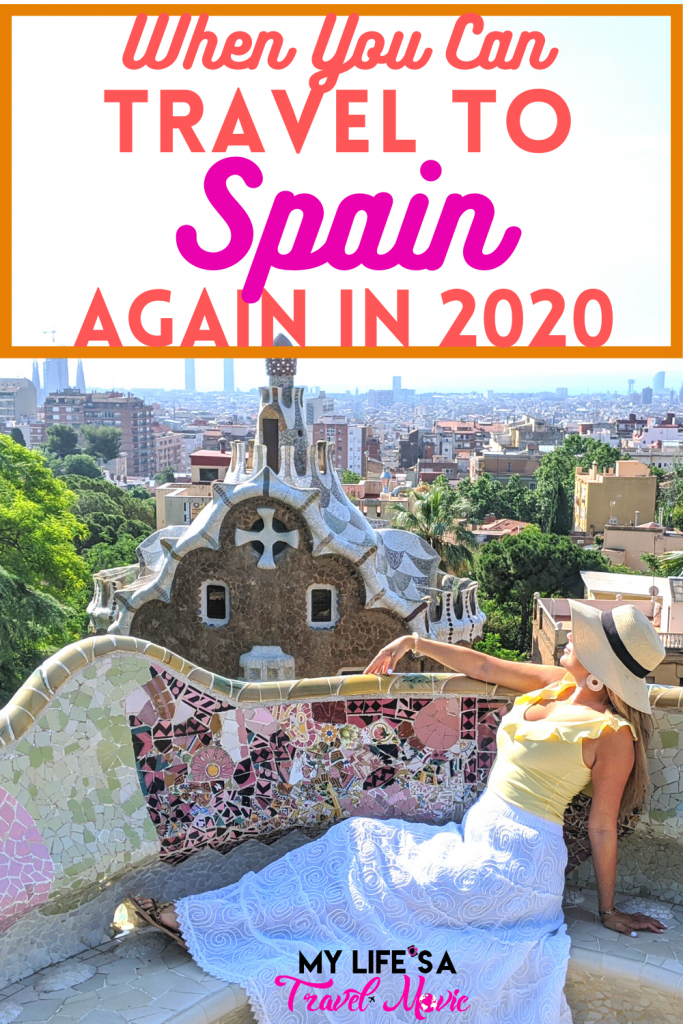 Wondering when you can travel to Spain again in 2020? I am a U.S. citizen currently living in Barcelona and updating regularly about the new travel freedom here every week! So far it looks like tourists can come without quarantine starting July 1! Check it out or save for later if you want to travel to Spain this summer!