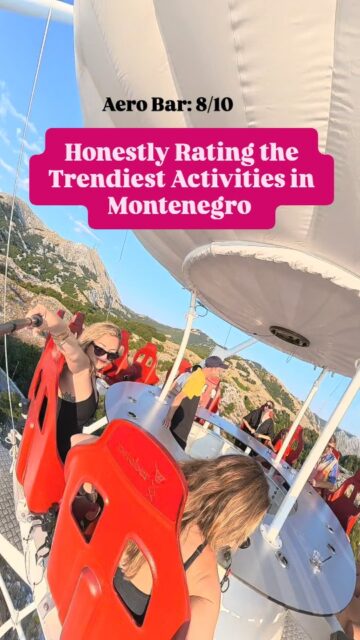 Montenegro overall gets a 9 out of 10 as a luxury adventure destination! (Based on my experiences in 150 countries)

Definitely had a lot of fun, but it's also definitely a bit touristy in the main areas like Kotor and Budva..

I'd suggest checking out some of the areas closer to Albania for less crowds and chaos, and i also really liked Podgorica! There's a beautiful wine region, very cute pedestrian streets, and affordable luxury hotels!

Comment Balkans and I'll send you my Ultimate Balkans Roadtrip Travel Guide for Luxury Adventurers which covers Montenegro, Kosovo, North Macedonia, and Albania!

Follow for more unique adventures and travel tips/inspo from around the world, all created and written by a human. 😁