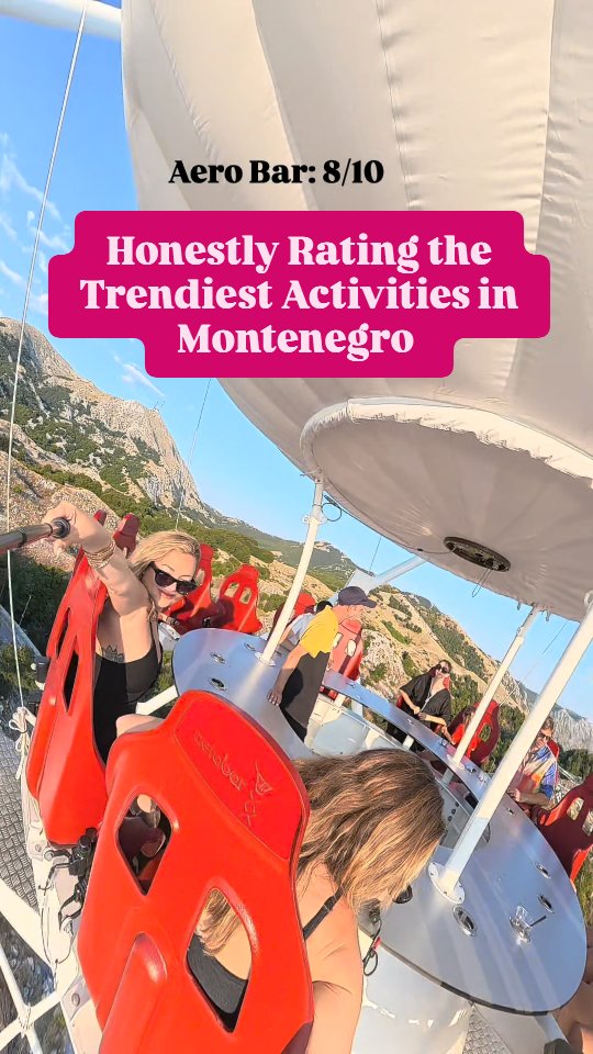 Montenegro overall gets a 9 out of 10 as a luxury adventure destination! (Based on my experiences in 150 countries)

Definitely had a lot of fun, but it's also definitely a bit touristy in the main areas like Kotor and Budva..

I'd suggest checking out some of the areas closer to Albania for less crowds and chaos, and i also really liked Podgorica! There's a beautiful wine region, very cute pedestrian streets, and affordable luxury hotels!

Comment Balkans and I'll send you my Ultimate Balkans Roadtrip Travel Guide for Luxury Adventurers which covers Montenegro, Kosovo, North Macedonia, and Albania!

Follow for more unique adventures and travel tips/inspo from around the world, all created and written by a human. 😁