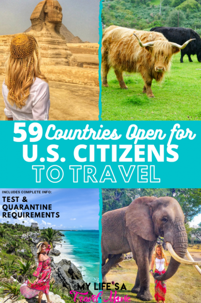 Here's a recently updated list with 59 Countries U.S. Citizens can travel to in 2020. Includes each country's requirements for testing prior to entry and if they have a quarantine requirement. If you do travel in 2020, please always wear a mask and wash hands frequently!
