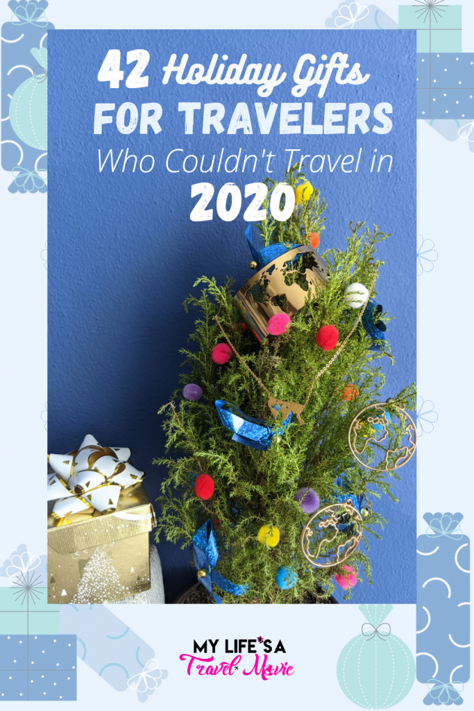 Quirky, must-have holiday gifts for travelers who couldn't travel in 2020! From map themed literally anything, to a purse in the shape of luggage (since you won't be using the actual luggage this year). These holiday gifts for travelers are sure to brighten their day!