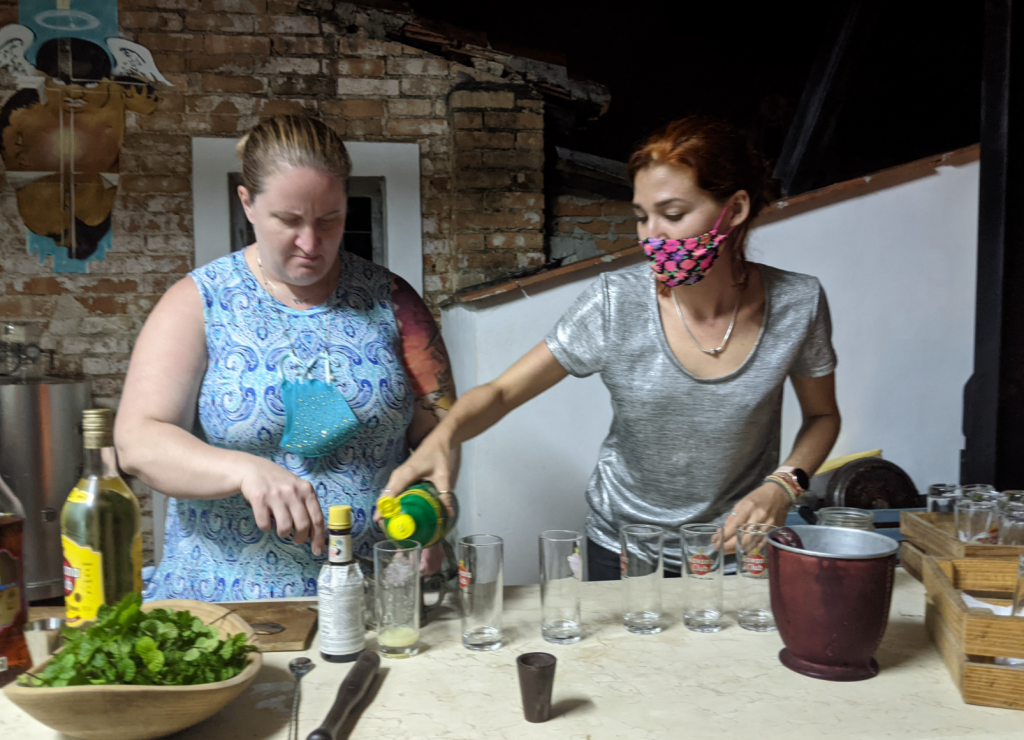 cocktail making class in cuba