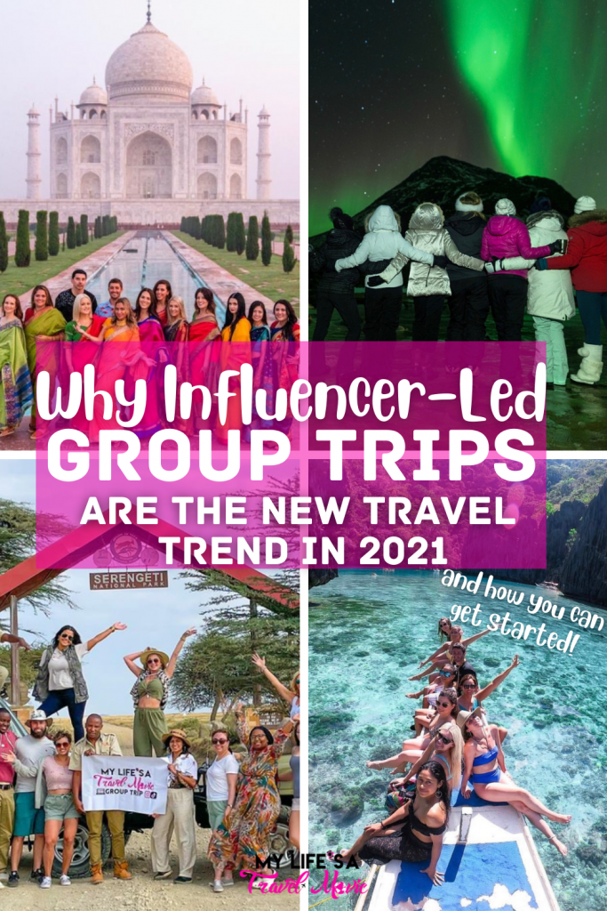 Influencer-led group trips are the hottest new travel trend in 2021, especially for solo travelers! No wyou can re-create your favorite influencer's adventures, and even do it with them! Read why more and more people are opting for influencer-hosted group trips, and what the original trailblazer, Alyssa Ramos has to say about them! Plus find out how you can learn how to plan and host your own group trip!