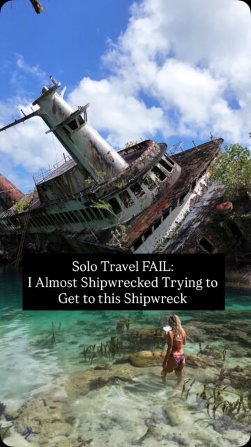 I thought I was going to shipwreck trying to get to an existing shipwreck in the Solomon Islands…and I was traveling solo with just a fisherman driving me on his small boat. 😳

But! We made it, even with a massive storm approaching, and I experienced one of the most incredible “my life’s a travel movie” moments in my 12 years of continuous solo traveling!!

I truly felt like I was in a movie! The ship is an old cruise ship that hit rocks and slowly sank as it washed ashore on Roderick’s Bay. It’s only half sunk, so you can swim around it (it’s super creepy and dangerous, don’t do it alone), and since it’s completely unregulated, you can also climb it and zip line into the water (also dangerous, can’t recommend)

The angle of the ship also created one of the most vibrant marine sanctuaries I’ve seen in a while, with lots of actual colorful coral and fish (including clown fish!)

I went to Solomon Islands after my second trip to Papua New Guinea, on my quest to slow solo travel to every country in the world.

Would I go back to the shipwreck? Probably not. That boat ride was terrifying. But I’d go back to see more of the islands in the Solomon’s, there’s so many!

Would you brave the ride to get to this shipwreck?

For any fellow extreme adventurers, my Solomon Islands travel tips and itinerary is on my website linked in bio!

———————-

For anyone new here: Hi! I’m Alyssa Ramos of @mylifesatravelmovie - one of the most traveled and most experienced solo female travelers  in the world! I’ve been to 146 countries so far over 12 years, and love rare destinations and animals! My goal is to inspire you to travel off the typical path and to shatter negative stereotypes about “dangerous” destinations. Follow me for expert tips and inspiration!