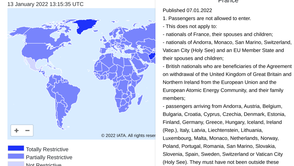 how to find travel restrictions by country in 2022