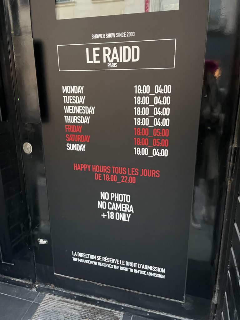 le raidd paris