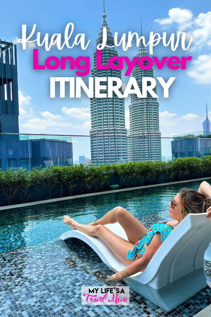 If you have a long layover in Kuala Lumpur, I would highly suggest extending it and spending at least two days in this awesome city! There's some really cool rooftop bars, including one at the top of a helipad! Plus the famous rainbow steps of Batu Caves is only an hour from Kuala Lumpur! Check the post for full itinerary and travel guide!