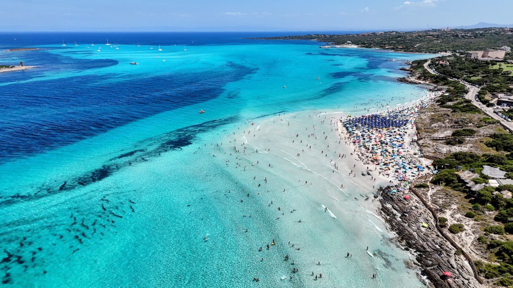 One of the 50 Best Beaches in the World is La Pelosa in Sardinia, Italy