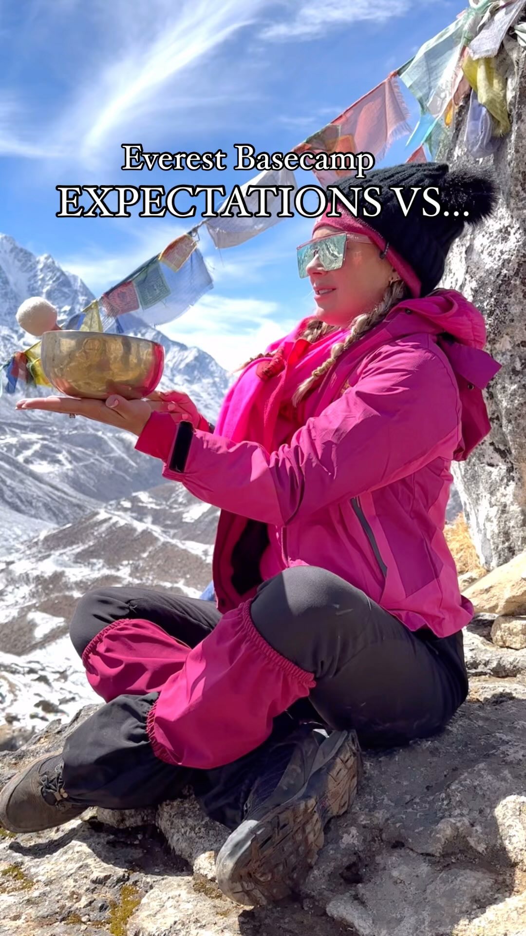 I prefer the highlights but I hear showing the struggles of travel is more relatable so here they are for my Everest Basecamp trek!

Main struggle: it was extremely cold at night. That’s right, it wasn’t the long treks, ascents, or even descents…the hardest part for me was being cold whenever we weren’t trekking.

I took everyone’s advice (thanks cold-weather people), and my own from doing Antarctica, Svalbard, and Kili Summit — the three coldest destinations I’ve ever experienced…and still was painfully cold most nights 🥶😂

In fact, despite the “sleep with one layer on inside your sleeping bag”-theory, I figured out how to be most warm by sleeping with all of my clothes on, plus my water bottle filled with hot water, and sometimes if we had electricity, the heated blanket!

Second struggle: ascents at high altitude. The diamox pills helped, but it was still hard, and at one point I wondered if I was running out of oxygen (the clip of my finger reading my O2 levels at 69%)

Third struggle: I’m a picky eater, and the menu is the same every day, which I quickly lost an appetite for, which is dangerous since you need to eat 30% more than normal to trek for so long. I ate mostly ramen and snacks…and pancakes drenched in honey….that part wasn’t a struggle.

Fourth half struggle: I got my full on period one hour into the 12 hour Basecamp day trek. Luckily someone had a tampon, but I haven’t used one in like 7 years (I use menstrual cup) so it wasn’t exactly comfortable, not to mention…cold…if you know what I mean. 

That’s about it. The bathrooms were actually all pretty clean minus that one shower in the video that felt like I was in a horror movie (I’ll post highlight reel anyway of the teahouse). It was also way easier being on my period on EBC than Kili simply bc there were bathrooms!

Speaking of bathrooms, I’ve had a couple ppl who haven’t done this trek say things like “pack in and packet out 💩”, so let me clarify and emphasize: there ARE TOILETS throughout the EBC trek…it’s the summit that has the trash problem, and I would never do that trek!

Which of these struggles would make this trip hardest for you?

#everest #everestbasecamp #mylifesatravelmovie