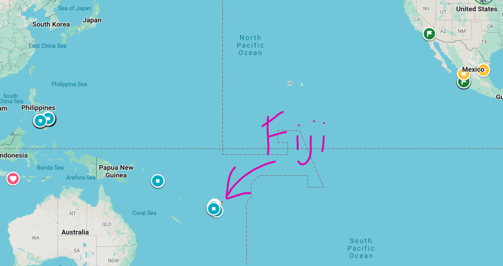 where is fiji, map of fiji
