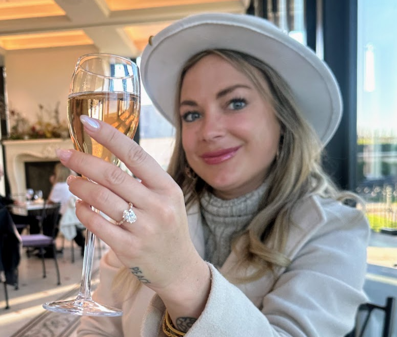 lab grown diamond engagement ring from Madonna worn by Alyssa Ramos mylifesamovie.com