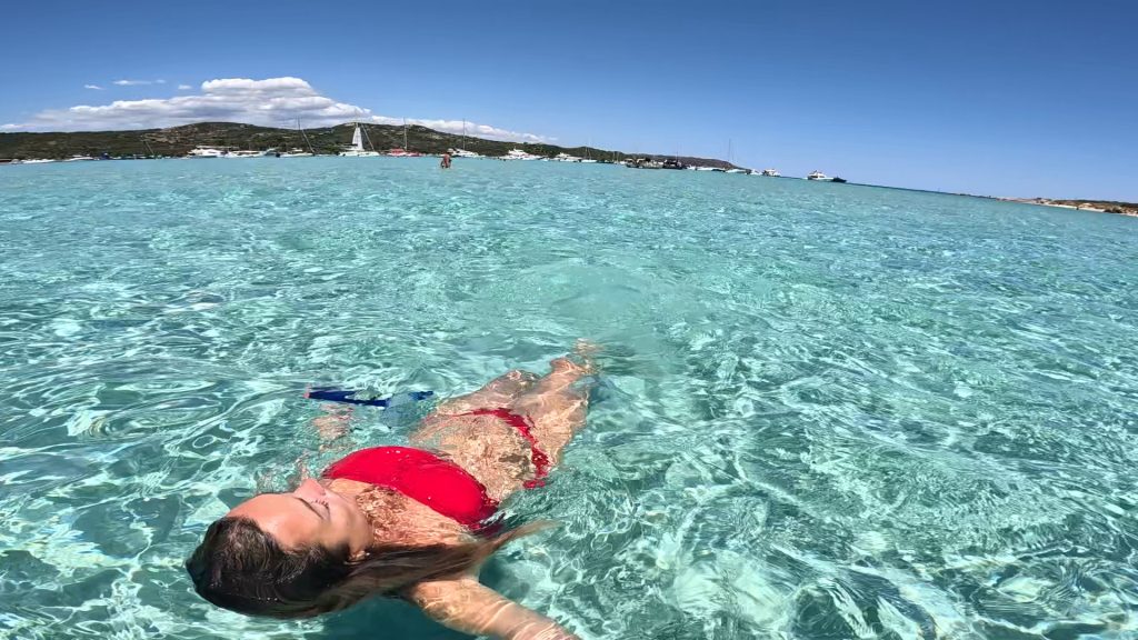 women swimming in the lavezzi islands of Corsica France by mylifesamovie.com