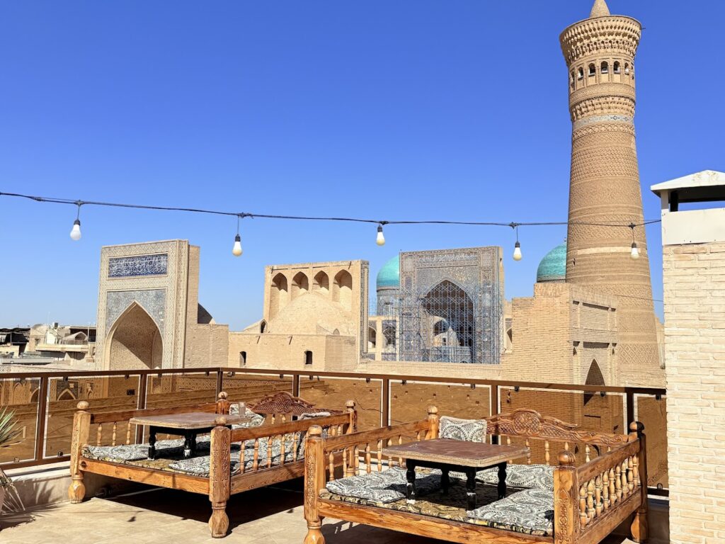 Bukhara Uzbekistan rooftop cafe mylifesamovie.com