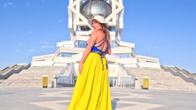 The Wedding Palace Hotel in Ashgabat Turkmenistan with travel blogger Alyssa Ramos @mylifesatravelmovie