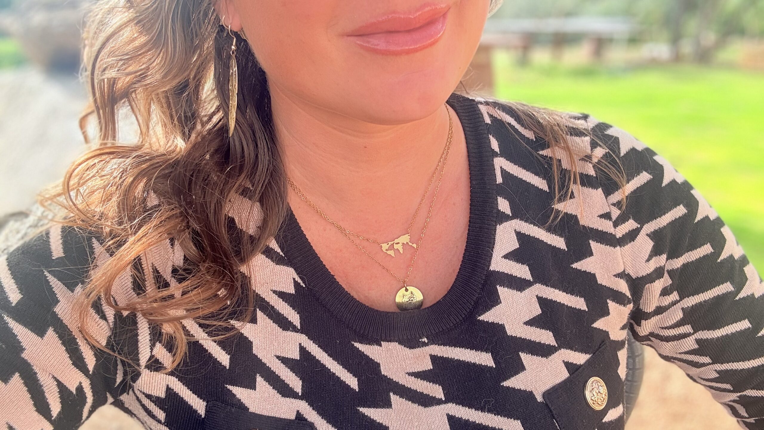 map necklace for travel gift