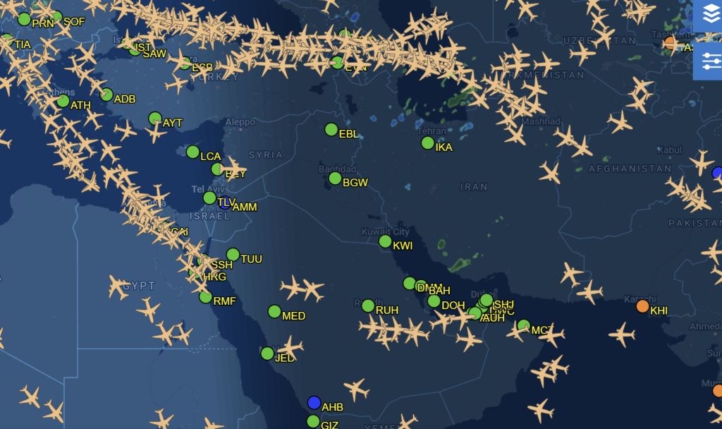 Flights avoiding airspace over Kuwait, where we were mylifesamovie.com
